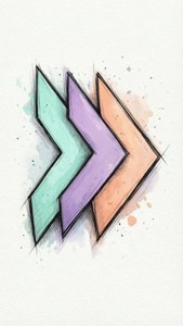 Pastel Watercolor Arrows