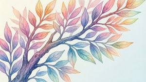 Pastel Watercolor Branches