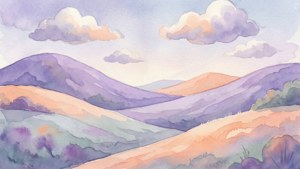 Pastel Watercolor Hills