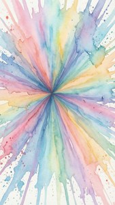 Pastel Watercolor Starburst