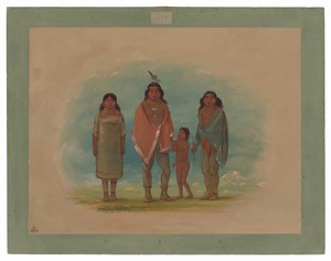 Patagon Chief, His Brother, and Daughter