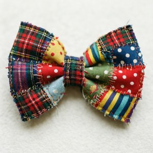 Patchwork Fabric Scrap Bow