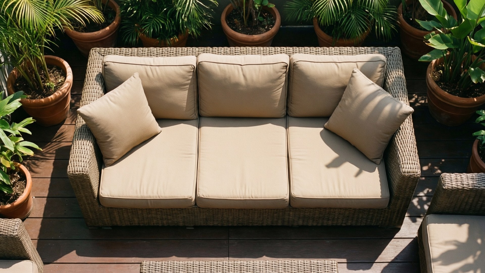 Patio Sofa Top View by Wallpapers.art Studio