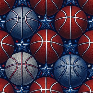 Patriotic Basketball Pattern