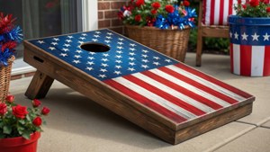 Patriotic Cornhole Board