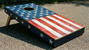 Patriotic Cornhole Board