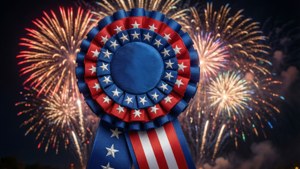 Patriotic Ribbon Fireworks