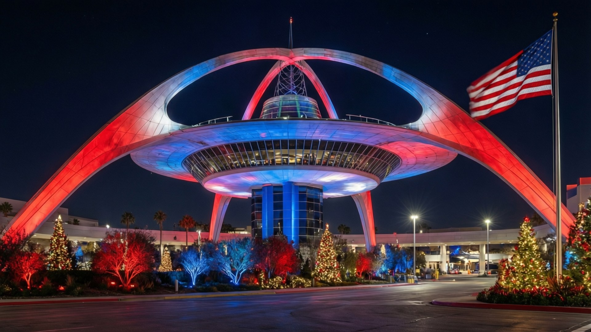 Patriotic Theme Building by Wallpapers.art Studio