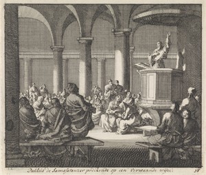 Paulus van Samosata predikt voor de vroeg-christelijke gemeenschap