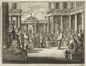 Paulus voor de leden van de Areopagus in Athene