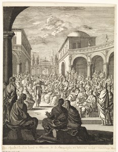 Paulus voor de leden van de Areopagus in Athene