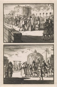 Paus Sixtus V bezoekt de Engelenburcht te Rome / Een zestienjarige jongen wordt naar de galg gebracht