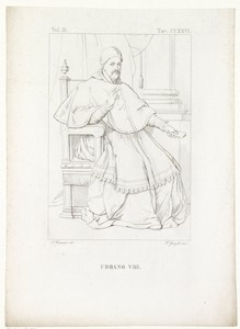 Paus Urbanus VIII op stoel