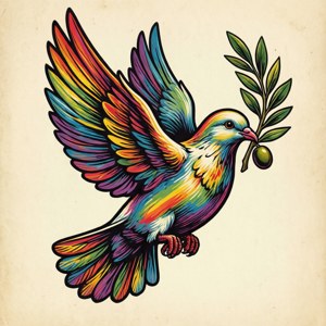 Peace Dove Rainbow