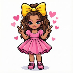 Peace Sign Pink Dress