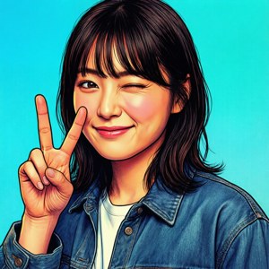 Peace Sign Wink