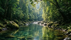 Peaceful River in the Green