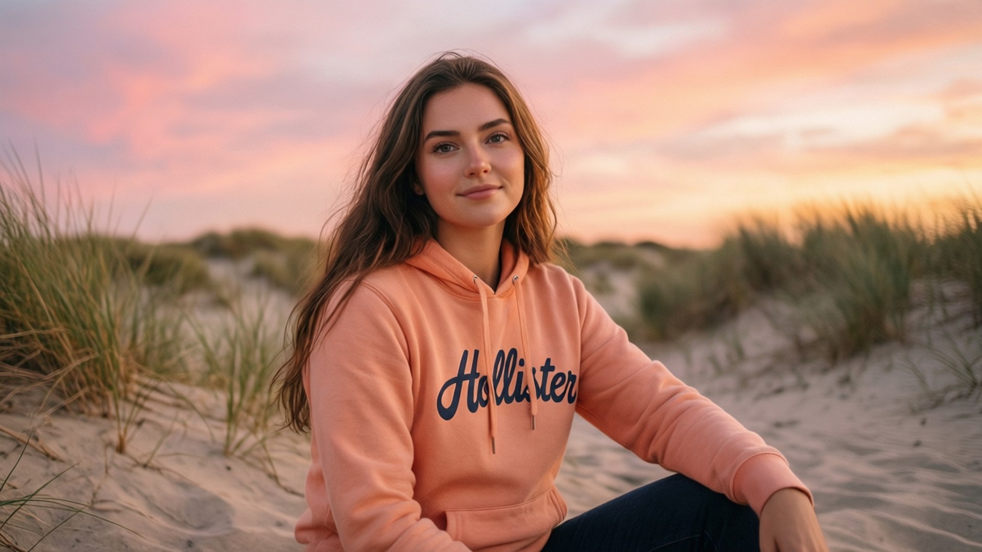 Peach Sweatshirt Dunes by Wallpapers.art Studio
