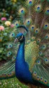 Peacock Displaying Feathers