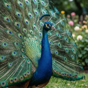 Peacock Feather Display