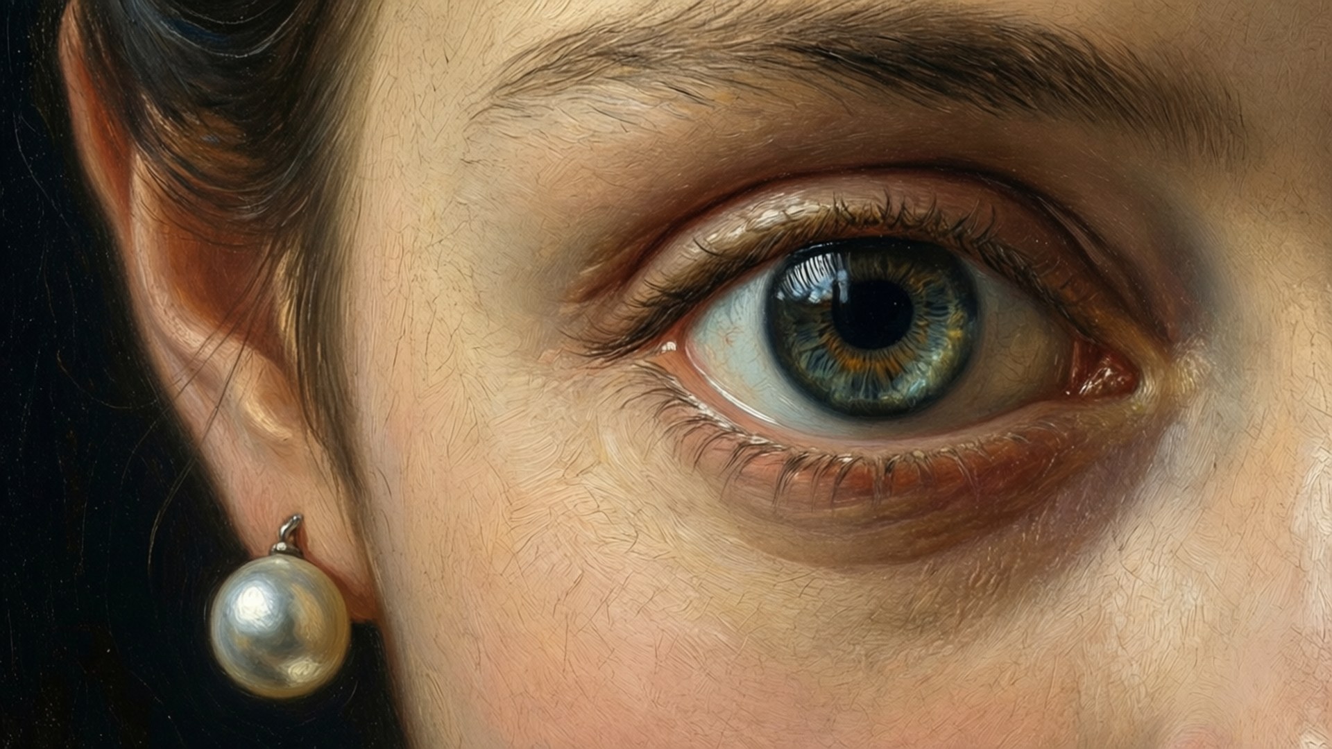 Pearl Earring Macro by Wallpapers.art Studio