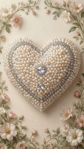Pearl Heart Centerpiece