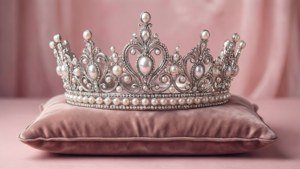Pearl Tiara on Velvet