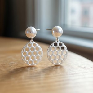 Pearlescent Honeycomb Cut-Outs
