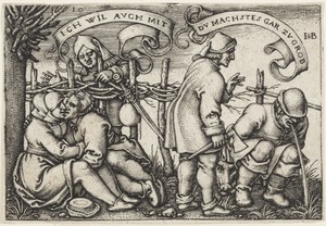 Peasants Behind the Hedge