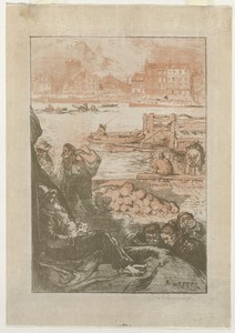 [Peasants by a Dock, Paris]