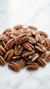 Pecan Halves on Marble