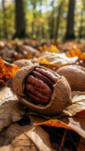 Pecan in Autumn Leaves