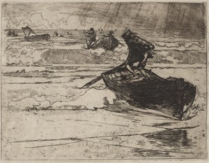 Pêcheurs Fuyants devant l'Orage