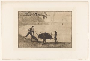 Pedro Romera Martínez doodt een stier
