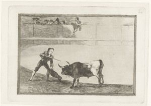 Pedro Romera Martínez doodt een stier