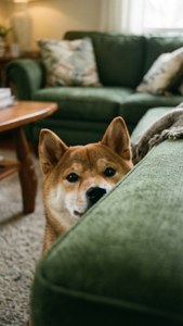 Peek-a-Boo Shiba