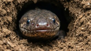 Peeking Caecilian