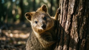 Peeking Quokka