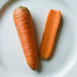 Peeled Carrot Top View