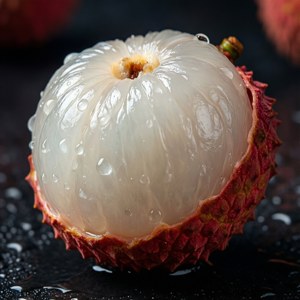 Peeled Litchi Closeup