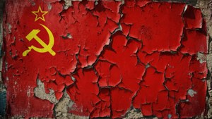Peeling Soviet Flag