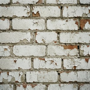 Peeling Vintage White Brick