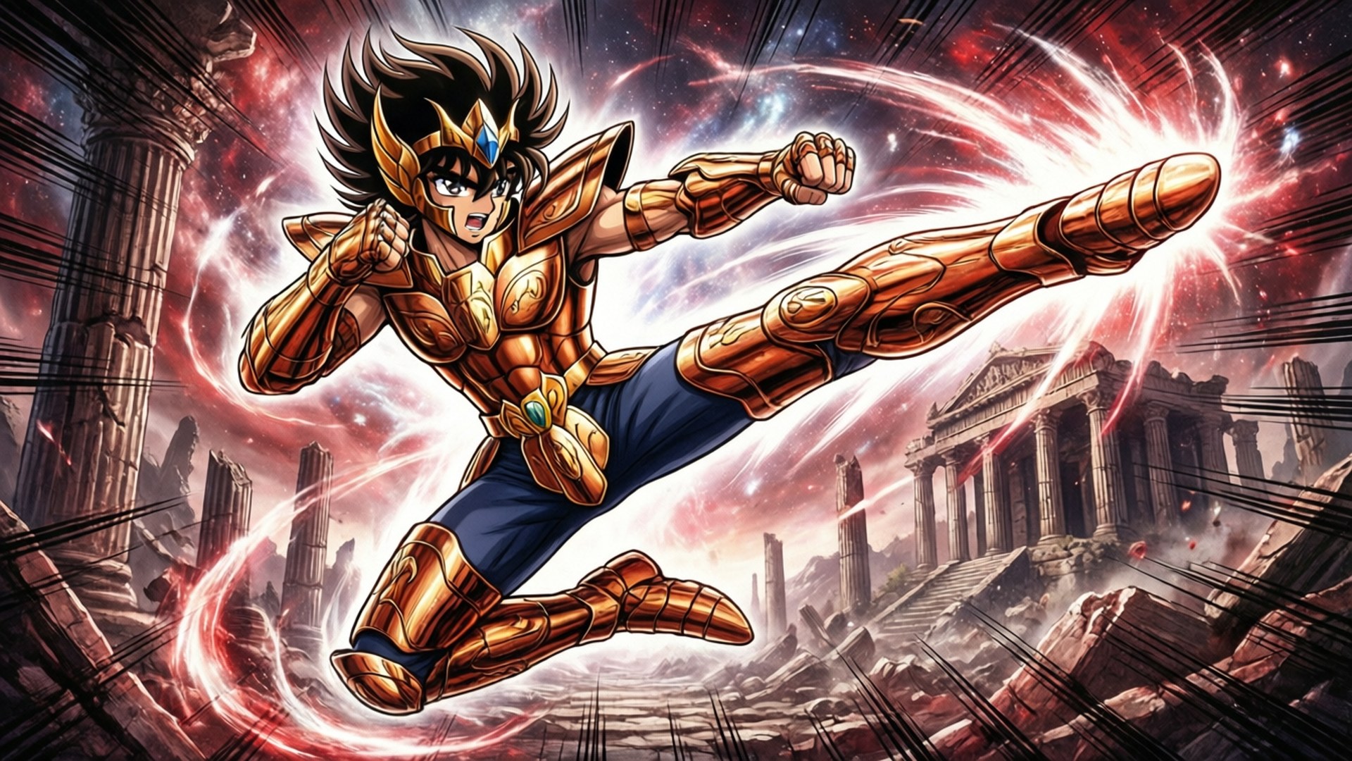 Pegasus Rising Kick by Wallpapers.art Studio