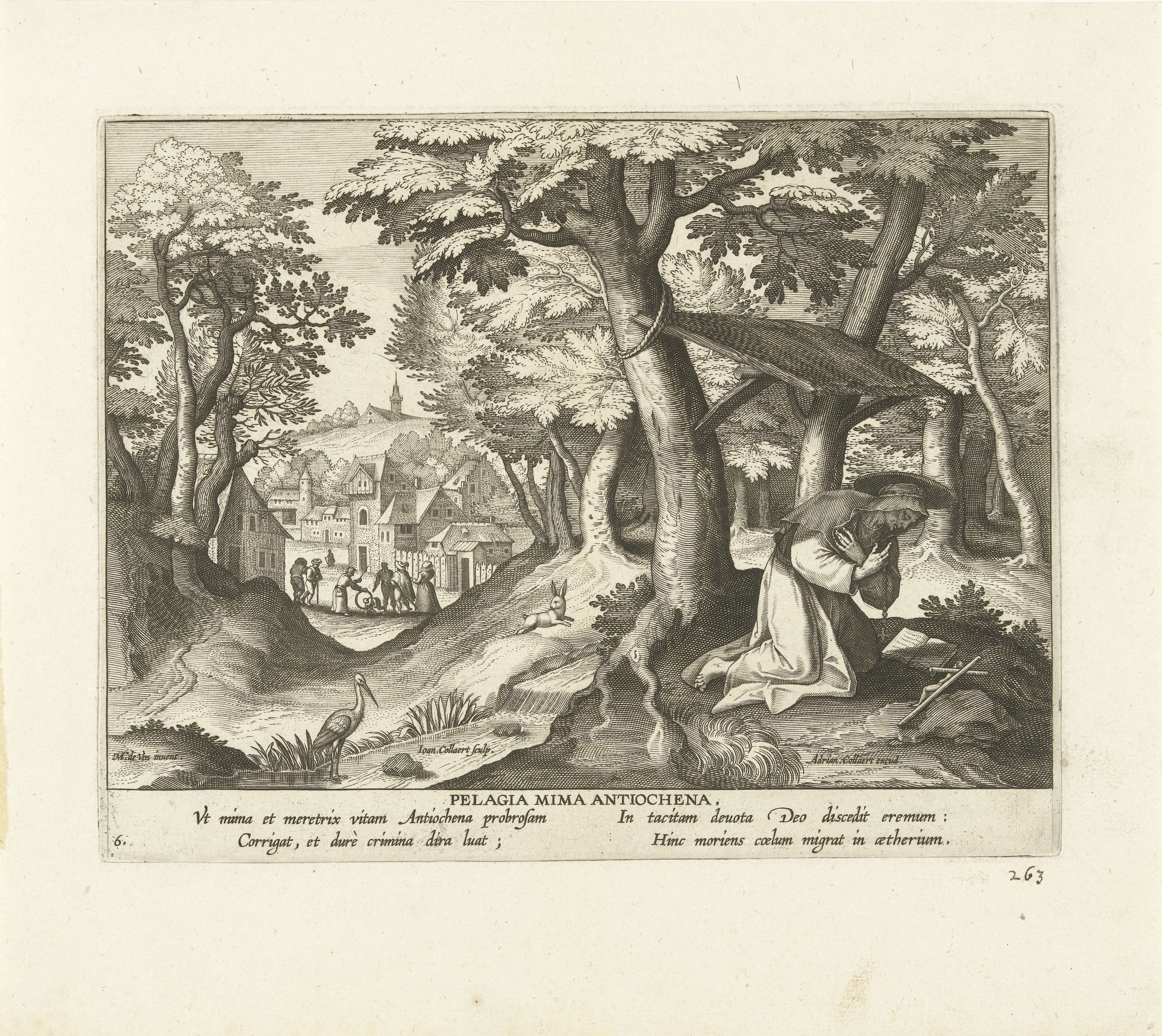 Pelagia Mima van Antiochië by Jan Collaert (II)