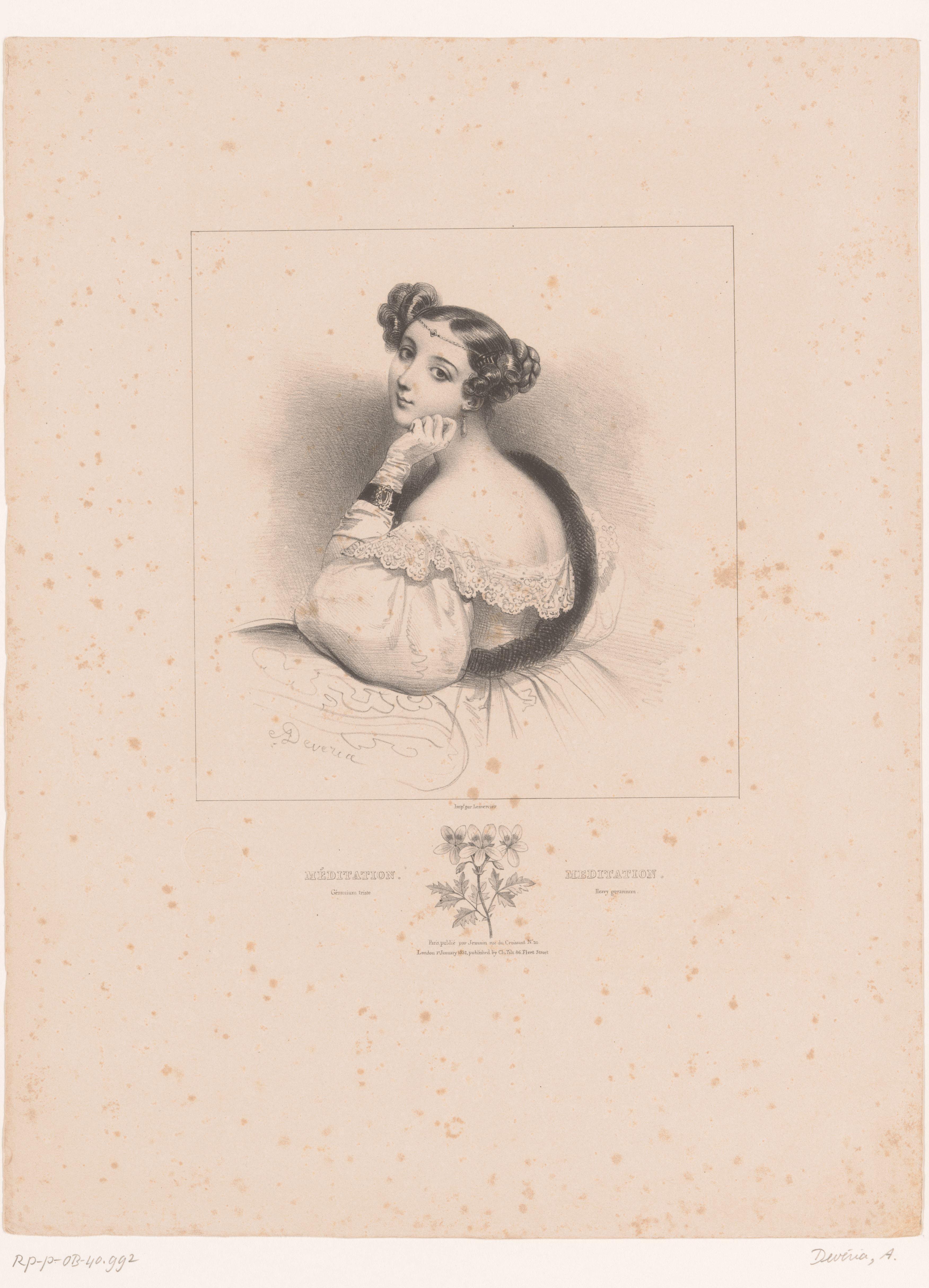 Pelargonium en meditatie by Achille Devéria