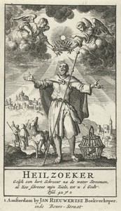 Pelgrim door twee engelen gekroond