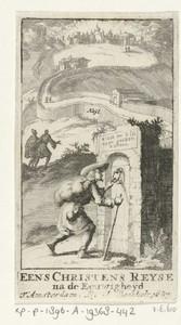 Pelgrim klopt aan bij een poort