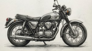 Pencil Motorcycle Sketch
