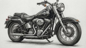 Pencil Motorcycle Sketch