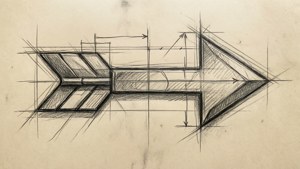 Pencil Sketch Arrow